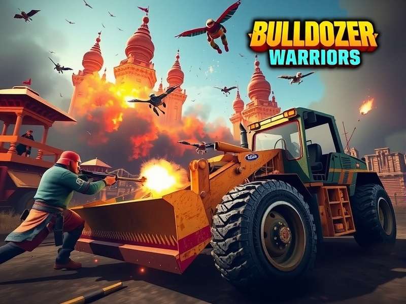 Bulldozer Warriors celebration event with Indian cultural elements